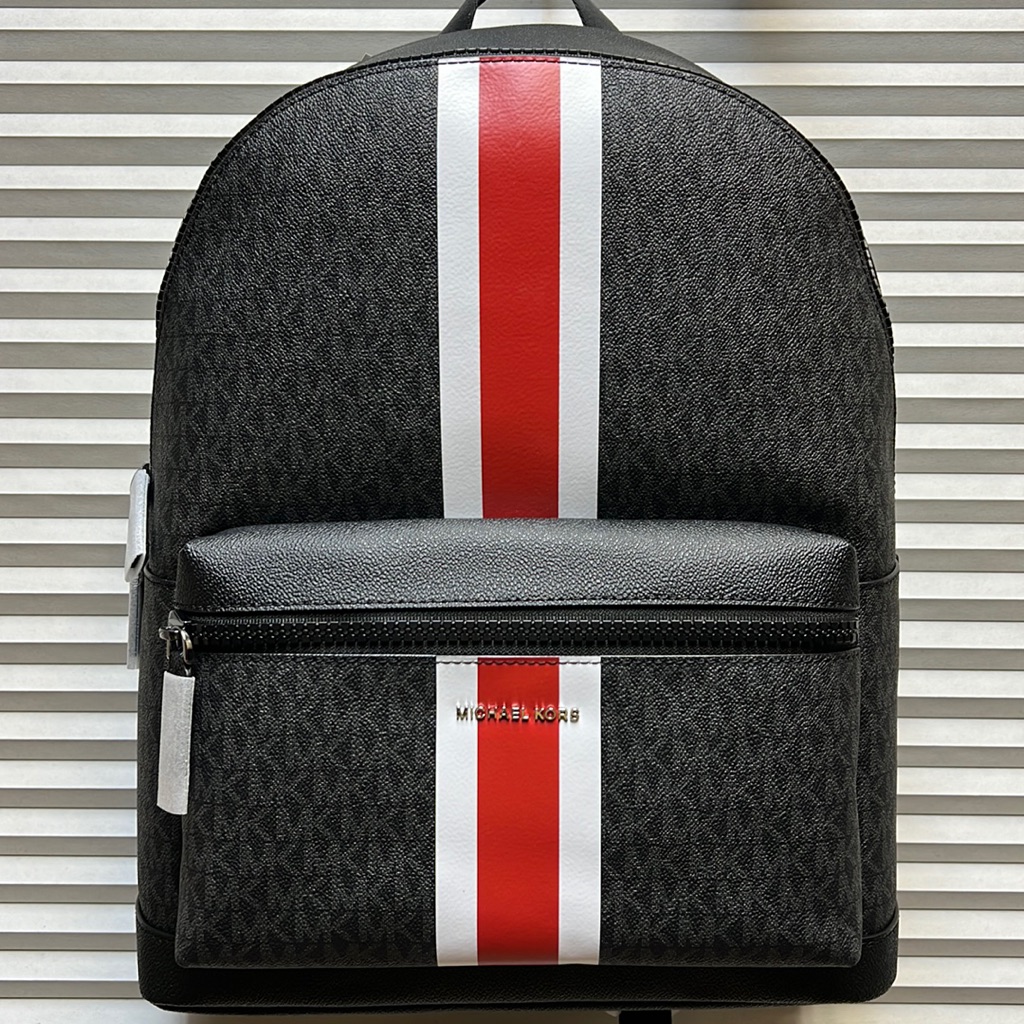 Michael Kors Backpack Black/Flm Rd Leather